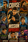 Tom Cruise | Movie Legend Poster | Original Caricature Art