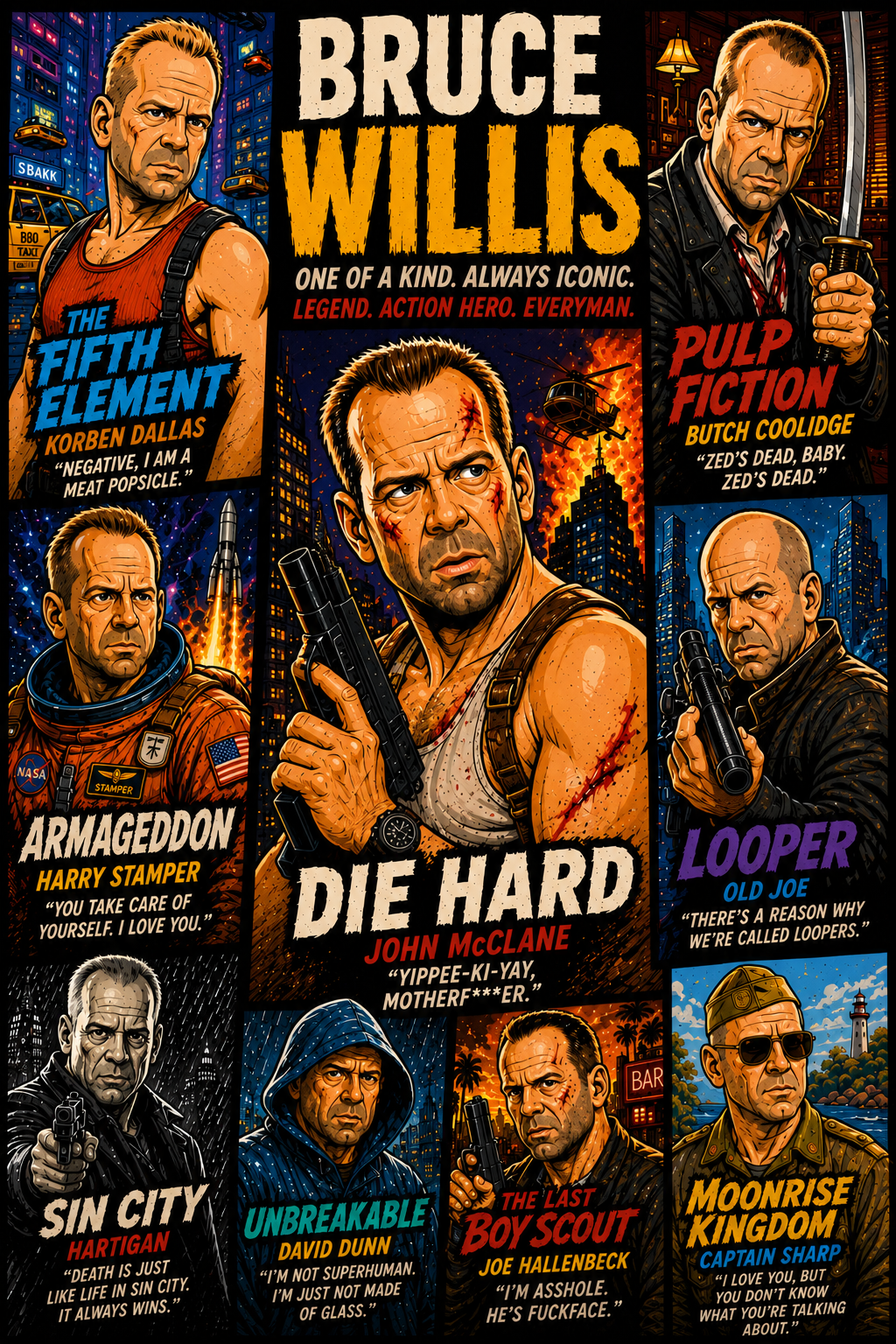 Bruce Willis Poster | Icons & Legends