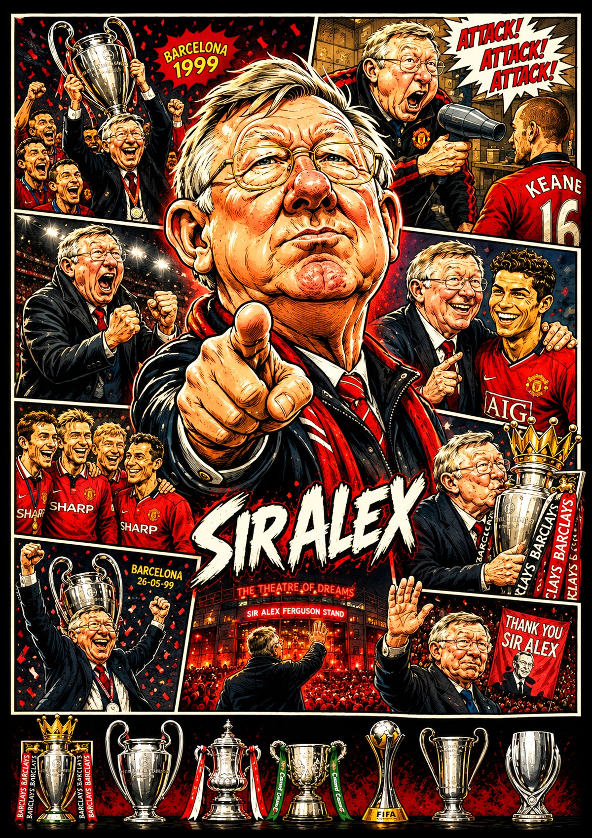 Sir Alex Ferguson – Football Legend Poster