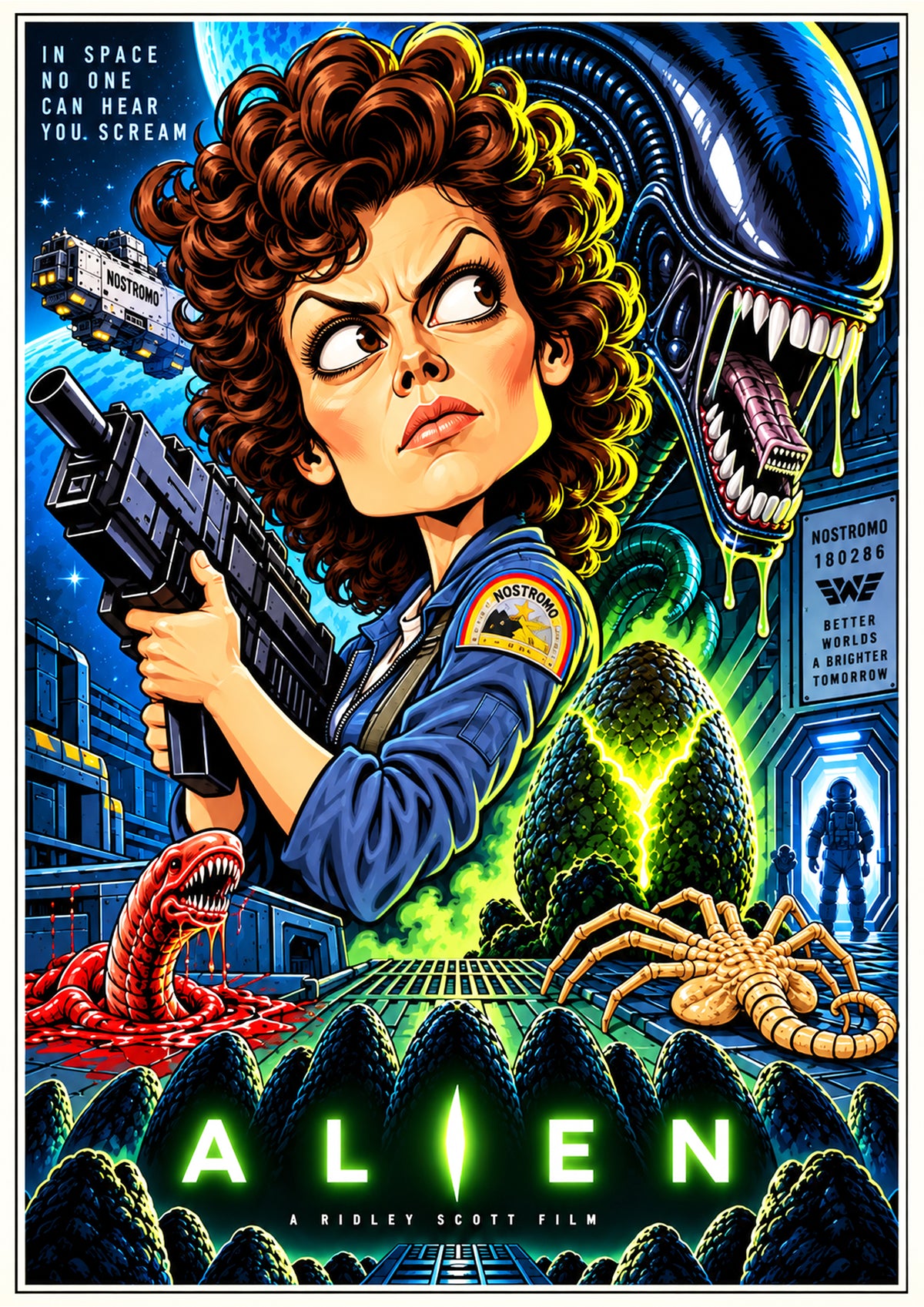 Alien – Classic Sci-Fi Movie Poster