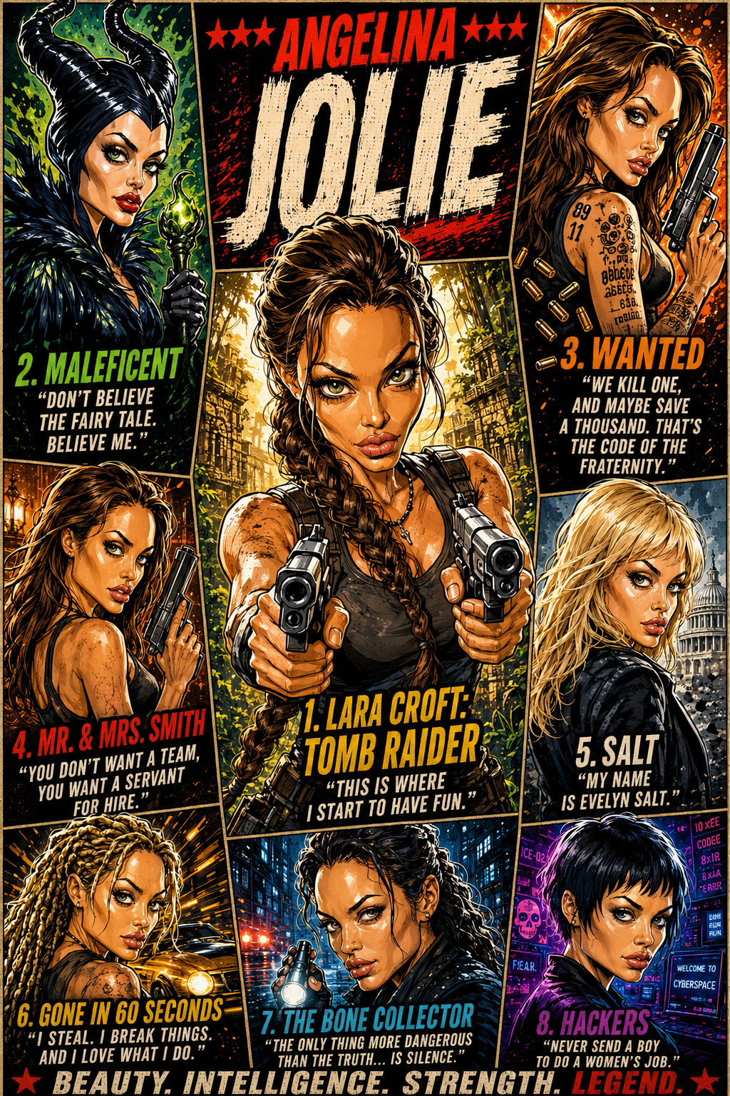 Angelina Jolie – Hollywood Icon Poster