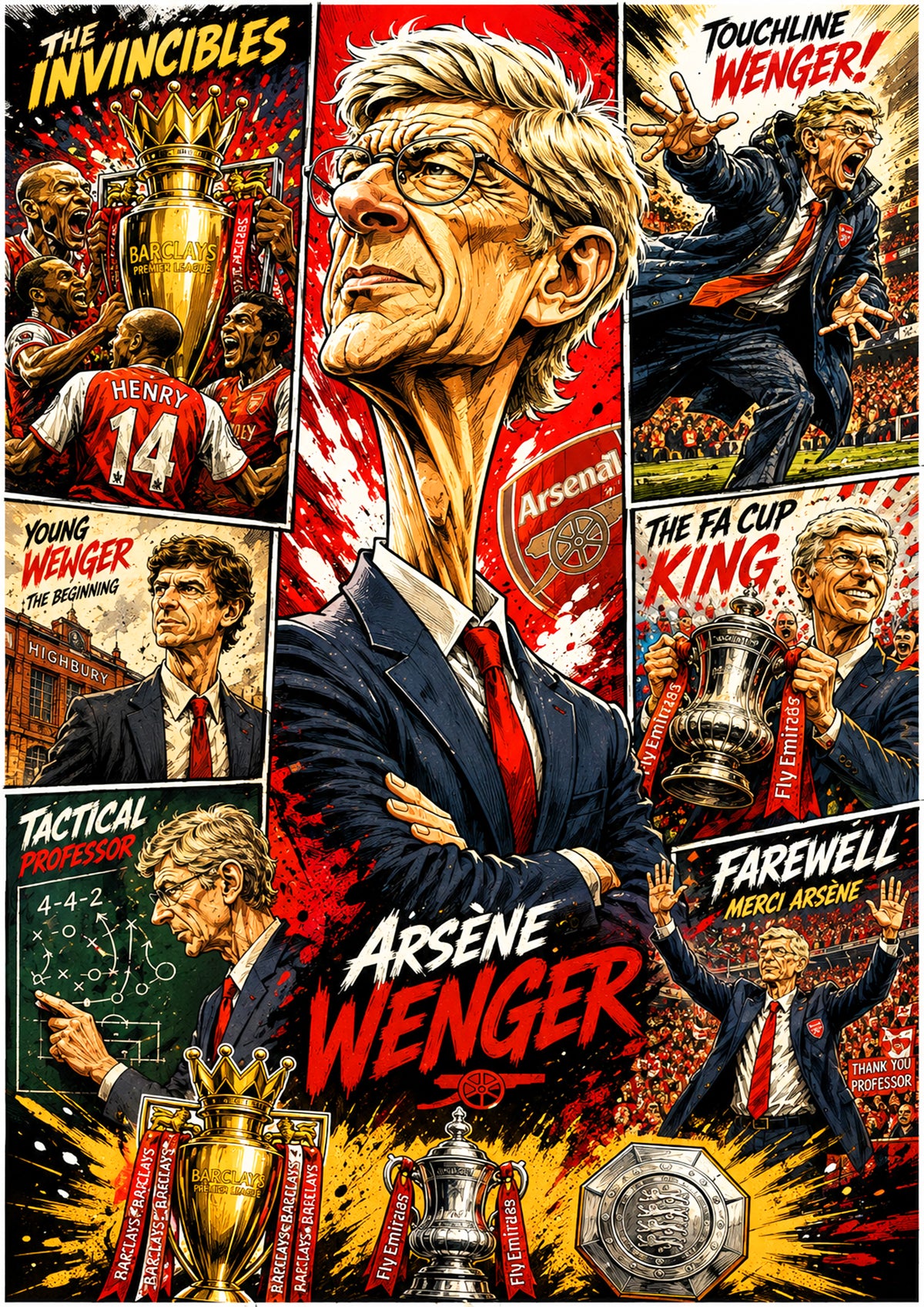 Arsène Wenger Poster | Icons & Legends