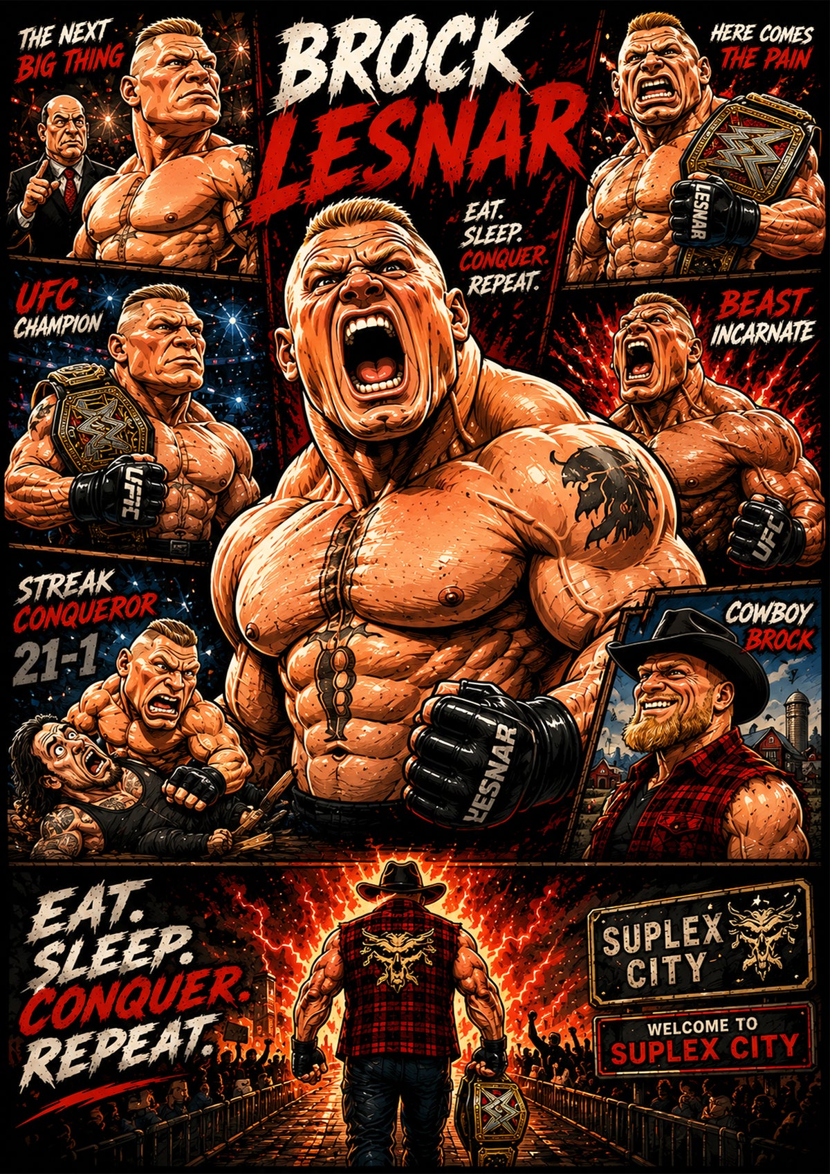 Brock Lesnar Poster | Icons & Legends