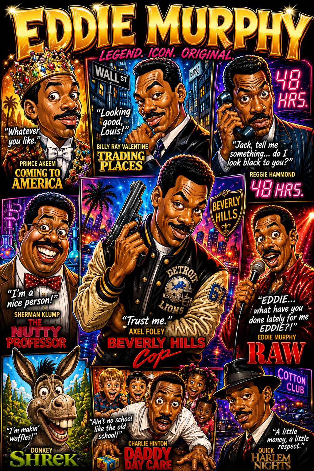 Eddie Murphy Comedy Poster | Icons & Legends