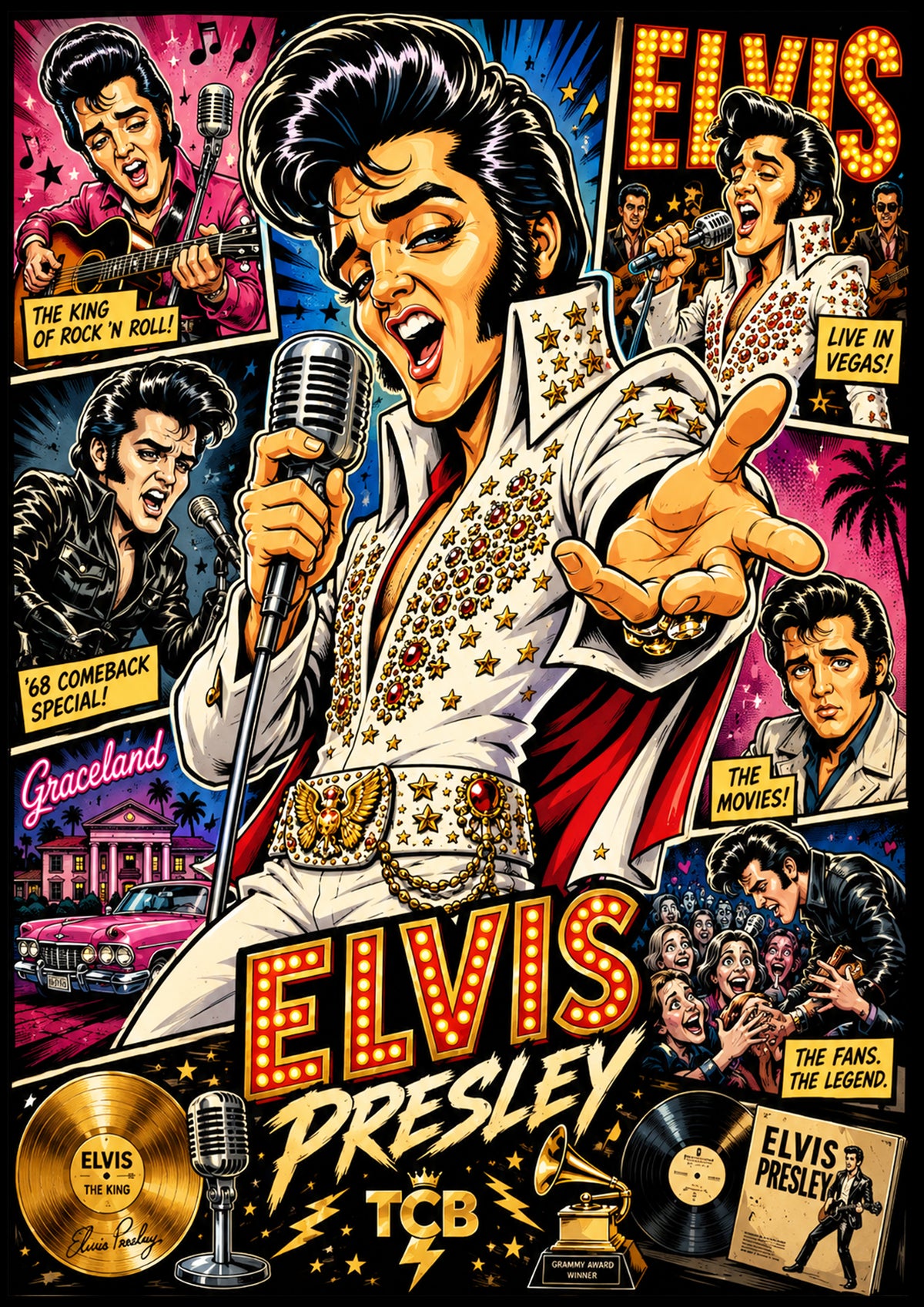 Elvis Presley Music Poster | Icons & Legends