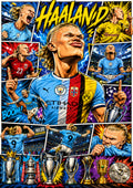 Erling Haaland Football Poster | Icons & Legends