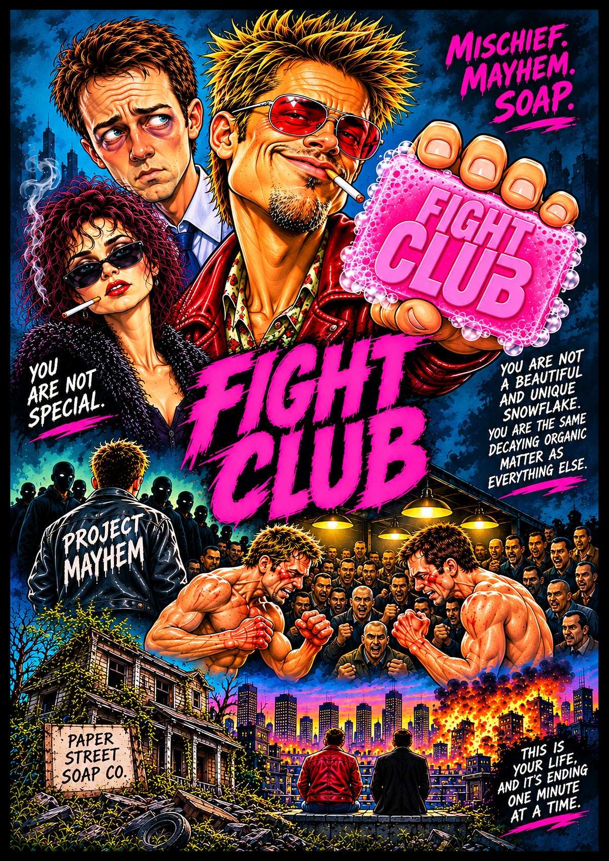 Fight Club Movie Poster | Icons & Legends