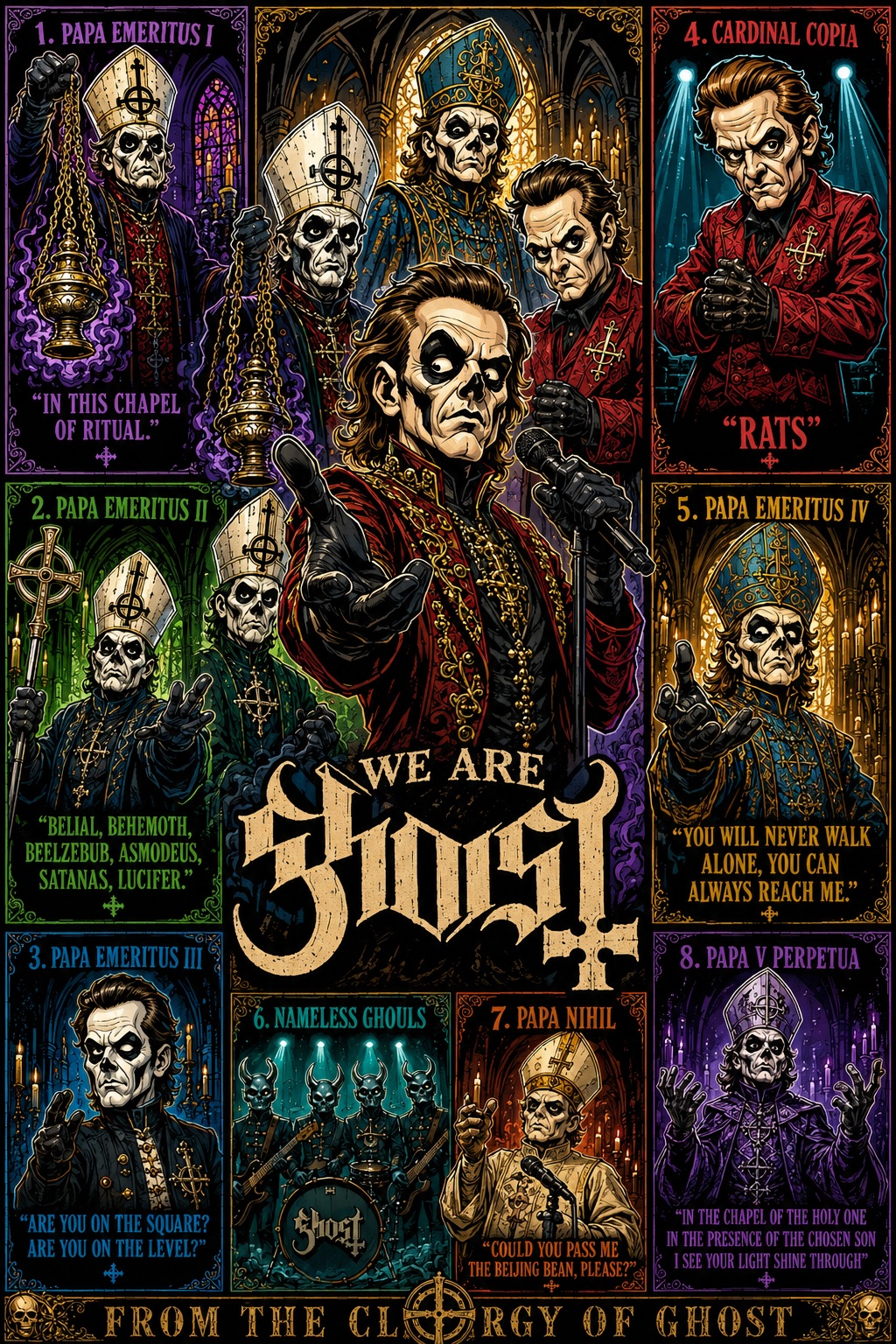 Ghost Rock Band Poster | Icons & Legends