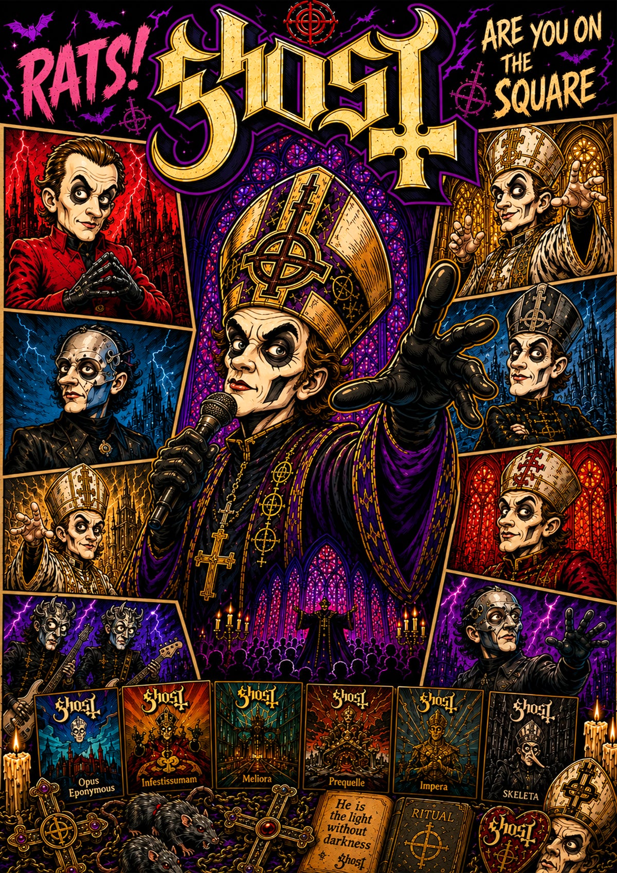 Ghost Band Music Poster | Icons & Legends