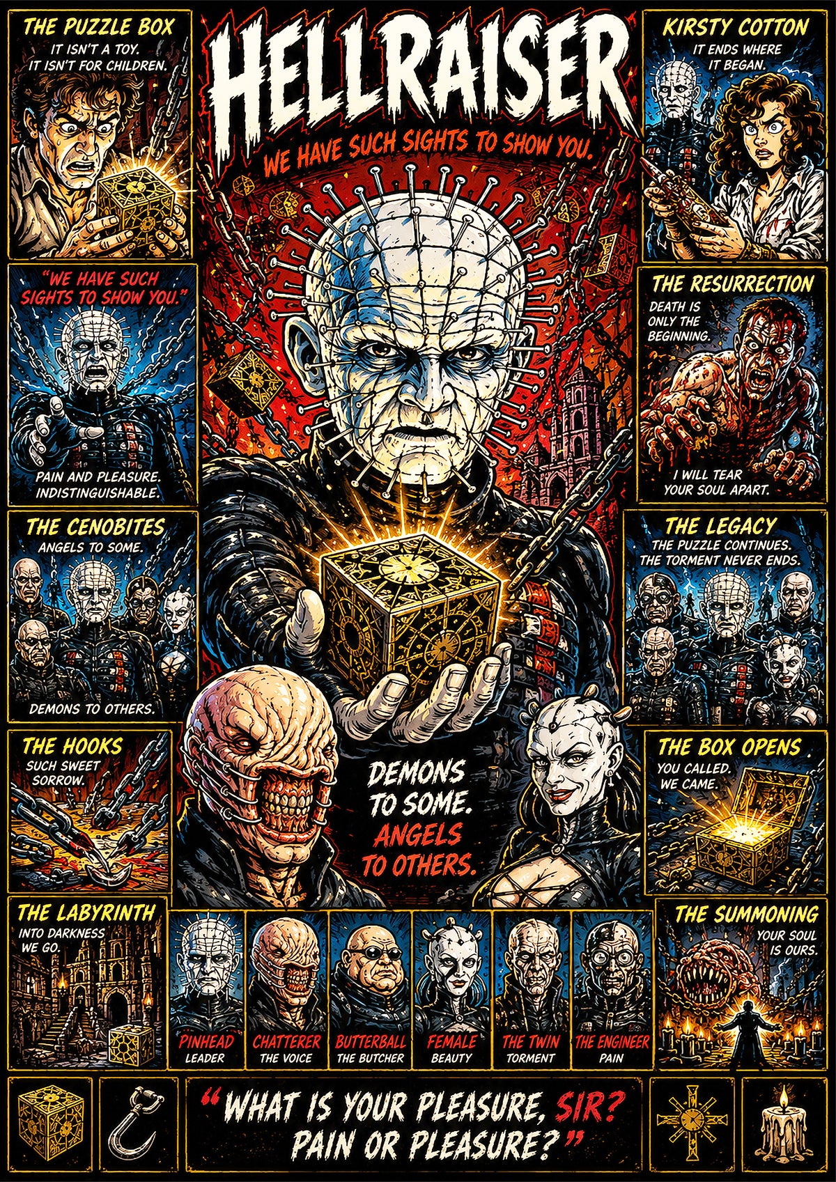 Hellraiser – Classic Horror Movie Poster | Icons & Legends