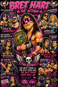 Bret “Hitman” Hart – Wrestling Legend Poster | Icons & Legends
