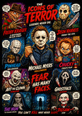 Horror Icons – Classic Movie Villains Poster | Icons & Legends