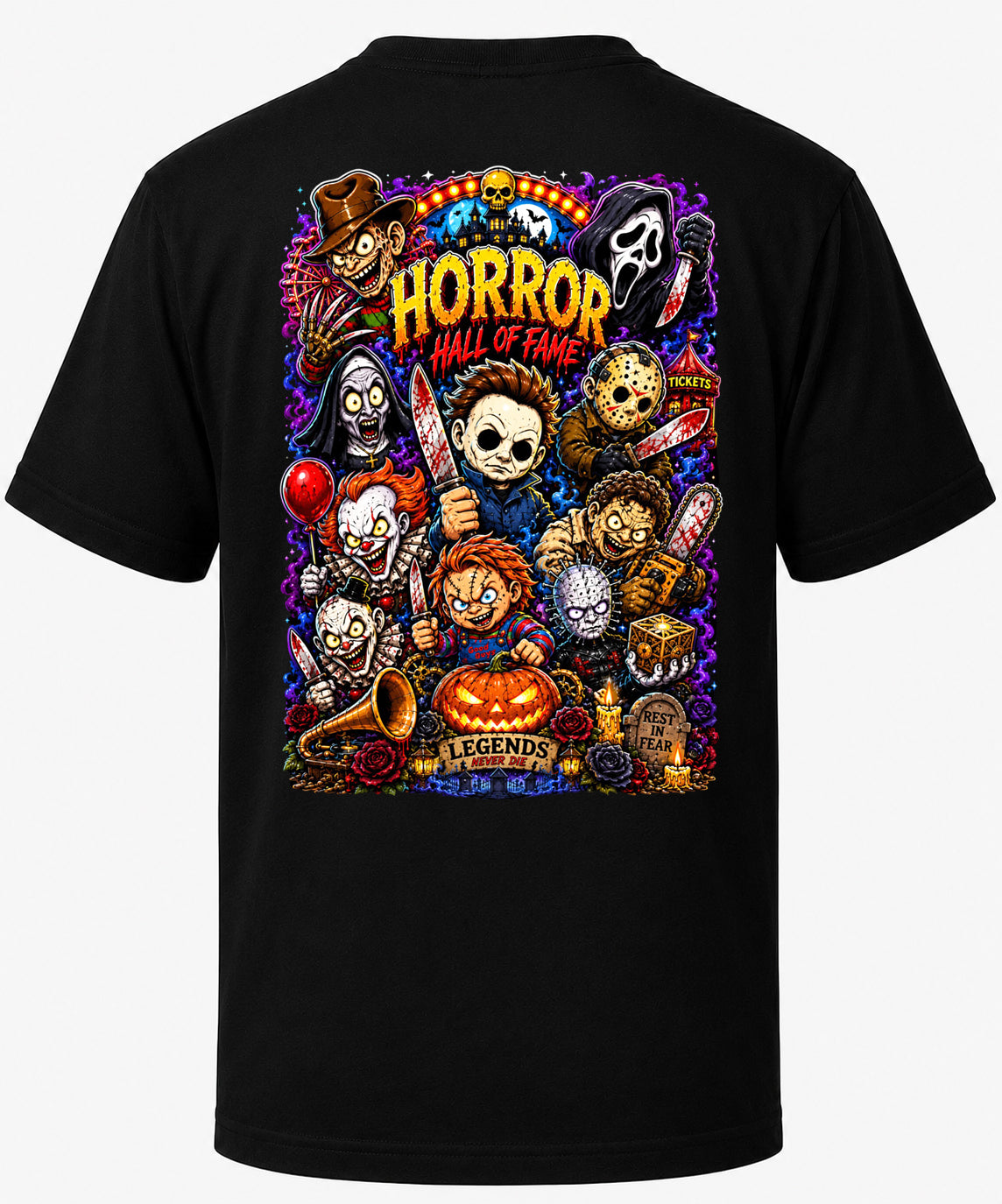 Horror Icons | Movie Legend T-Shirt | Original Caricature Art