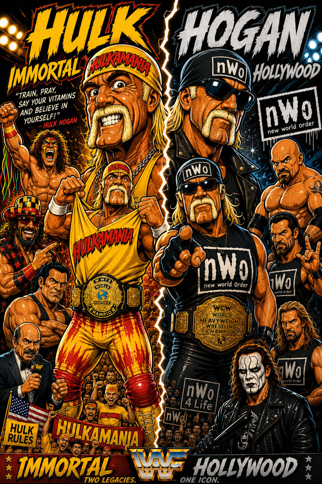 Hulk Hogan – Wrestling Legend Poster | Icons & Legends