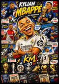 Kylian Mbappé | Football Legend Poster | Original Caricature Art