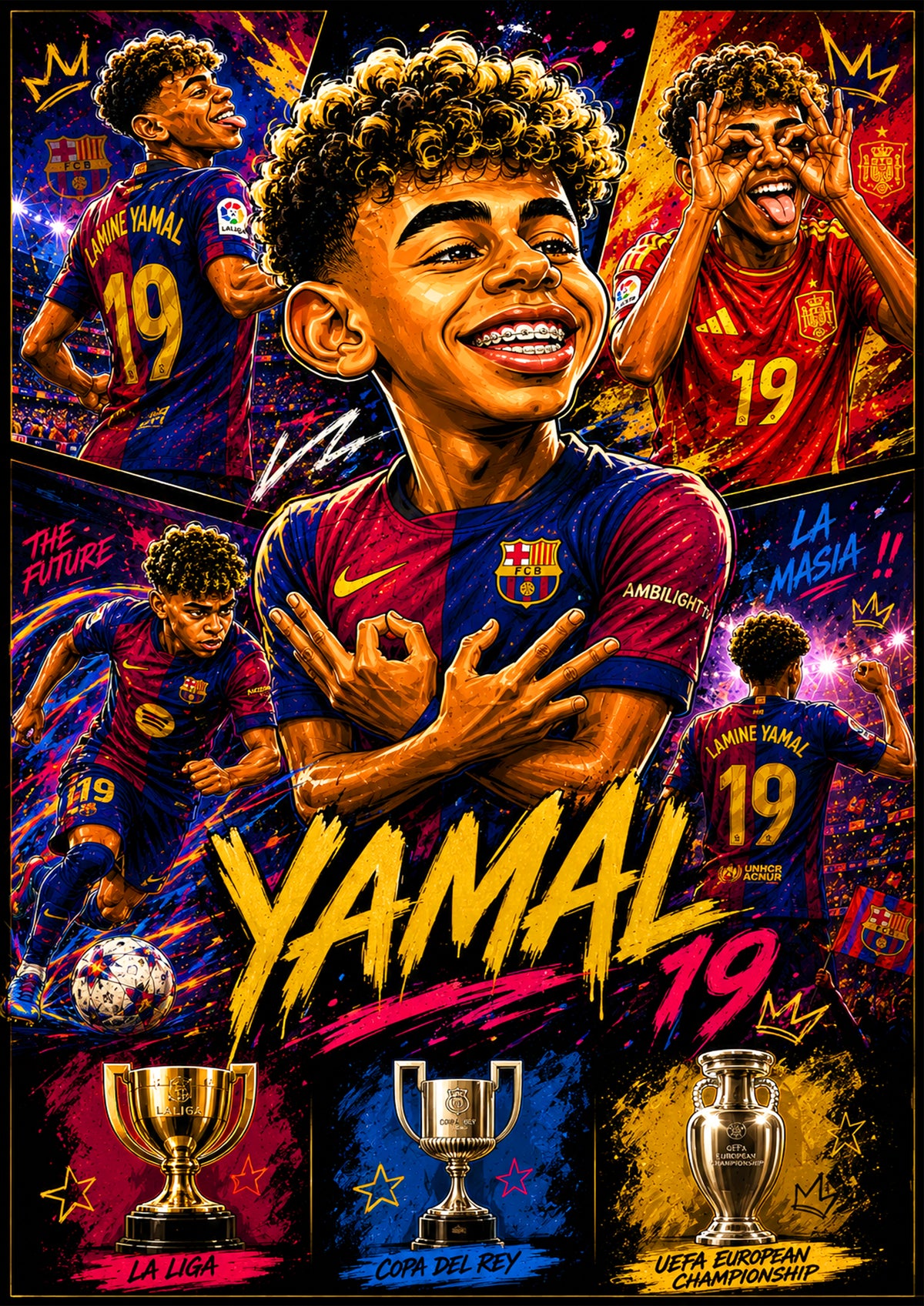 Lamine Yamal | Football Legend Poster | Original Caricature Art