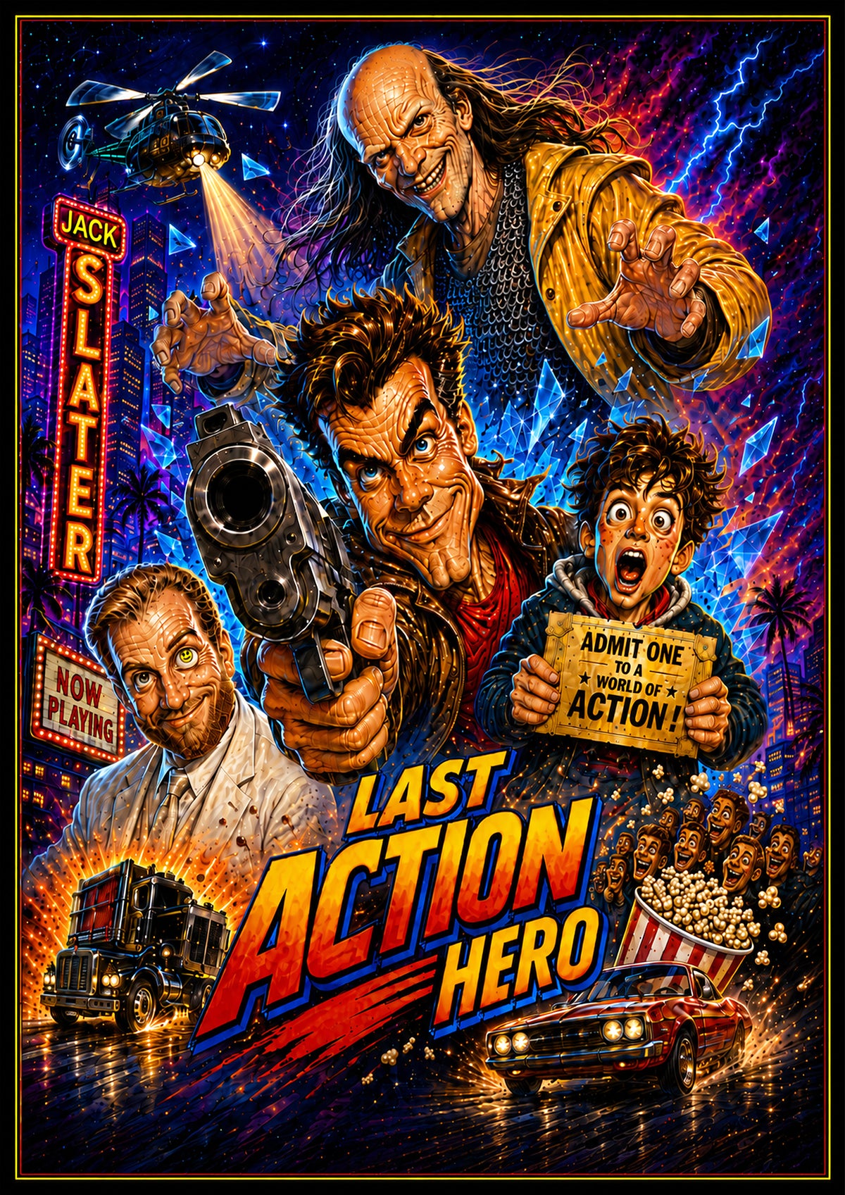 Last Action Hero | Movie Legend Poster | Original Caricature Art
