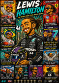 Lewis Hamilton | F1 Legend Poster | Original Caricature Art