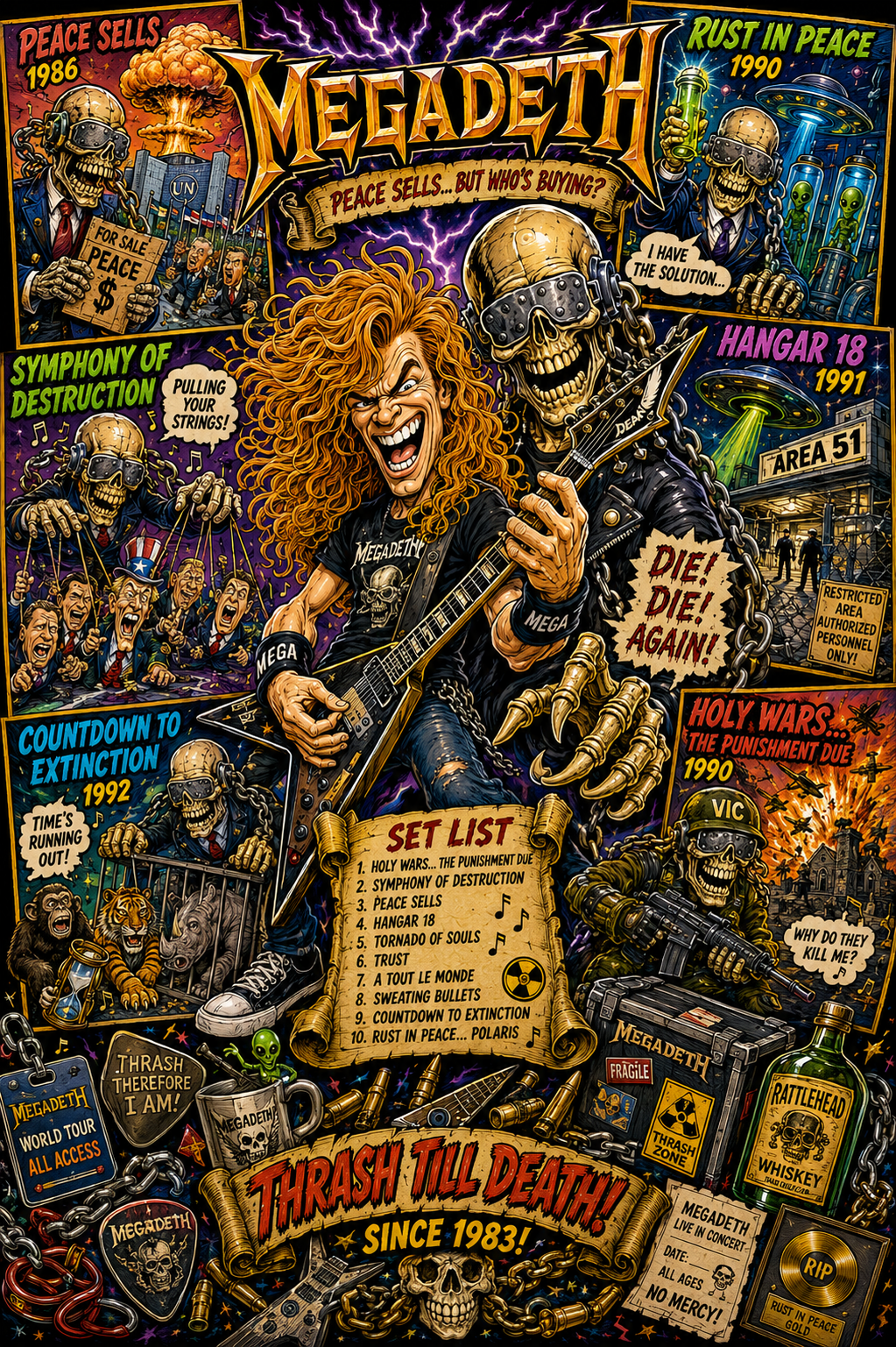 Megadeth | Music Legend Poster | Original Caricature Art