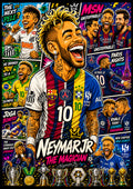 Neymar Jr | Football Legend Poster | Original Caricature Art
