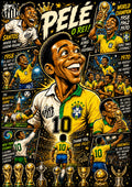 Pelé | Football Legend Poster | Original Caricature Art
