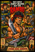 Rambo | Movie Legend Poster | Original Caricature Art