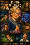 Robin Williams | Movie Legend Poster | Original Caricature Art
