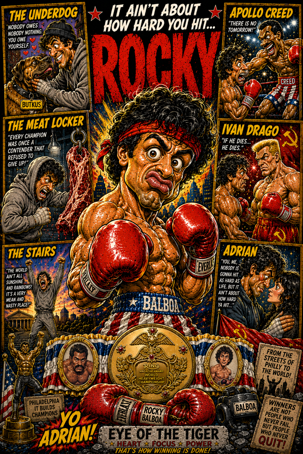 Rocky | Movie Legend Poster | Original Caricature Art