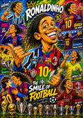 Ronaldinho | Football Legend Poster | Original Caricature Art