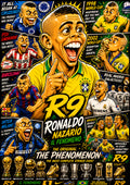 Ronaldo R9 | Football Legend Poster | Original Caricature Art