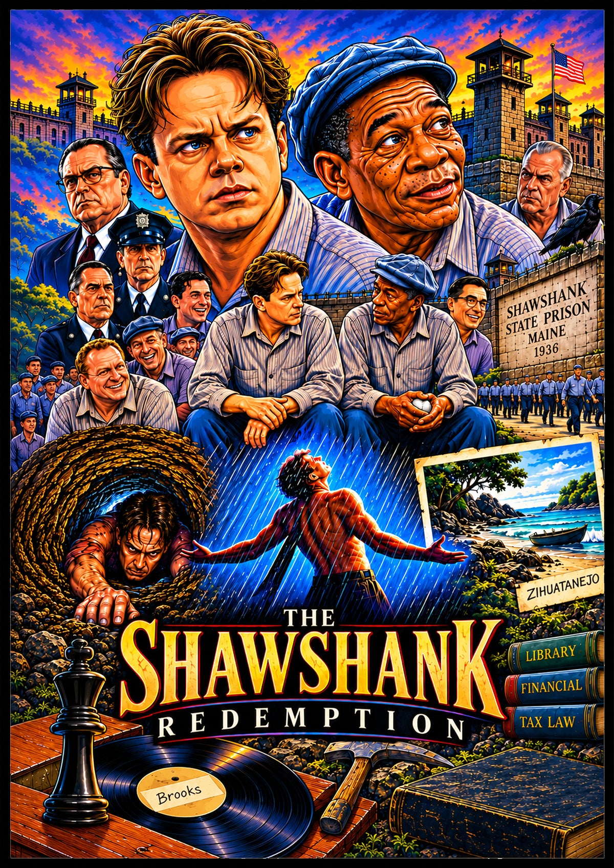 The Shawshank Redemption | Movie Legend Poster | Original Caricature Art