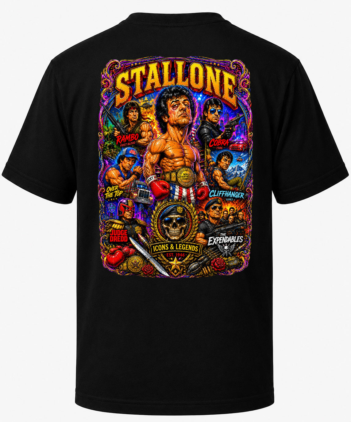 Sylvester Stallone | Movie Legend T-Shirt | Original Caricature Art