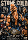 Stone Cold Steve Austin | Wrestling Legend Poster | Original Caricature Art