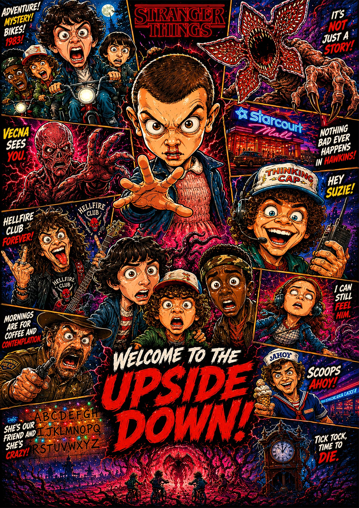 Stranger Things | TV Legend Poster | Original Caricature Art