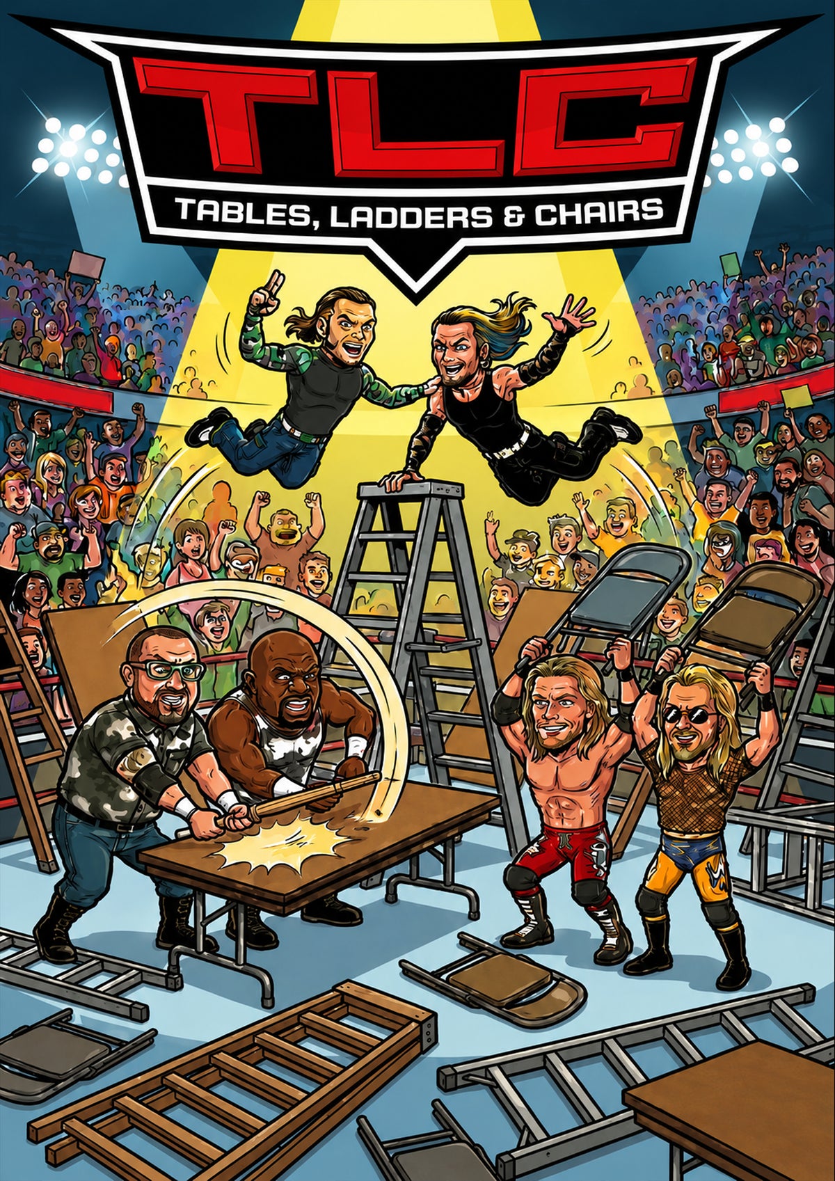 TLC | Wrestling Legend Poster | Original Caricature Art