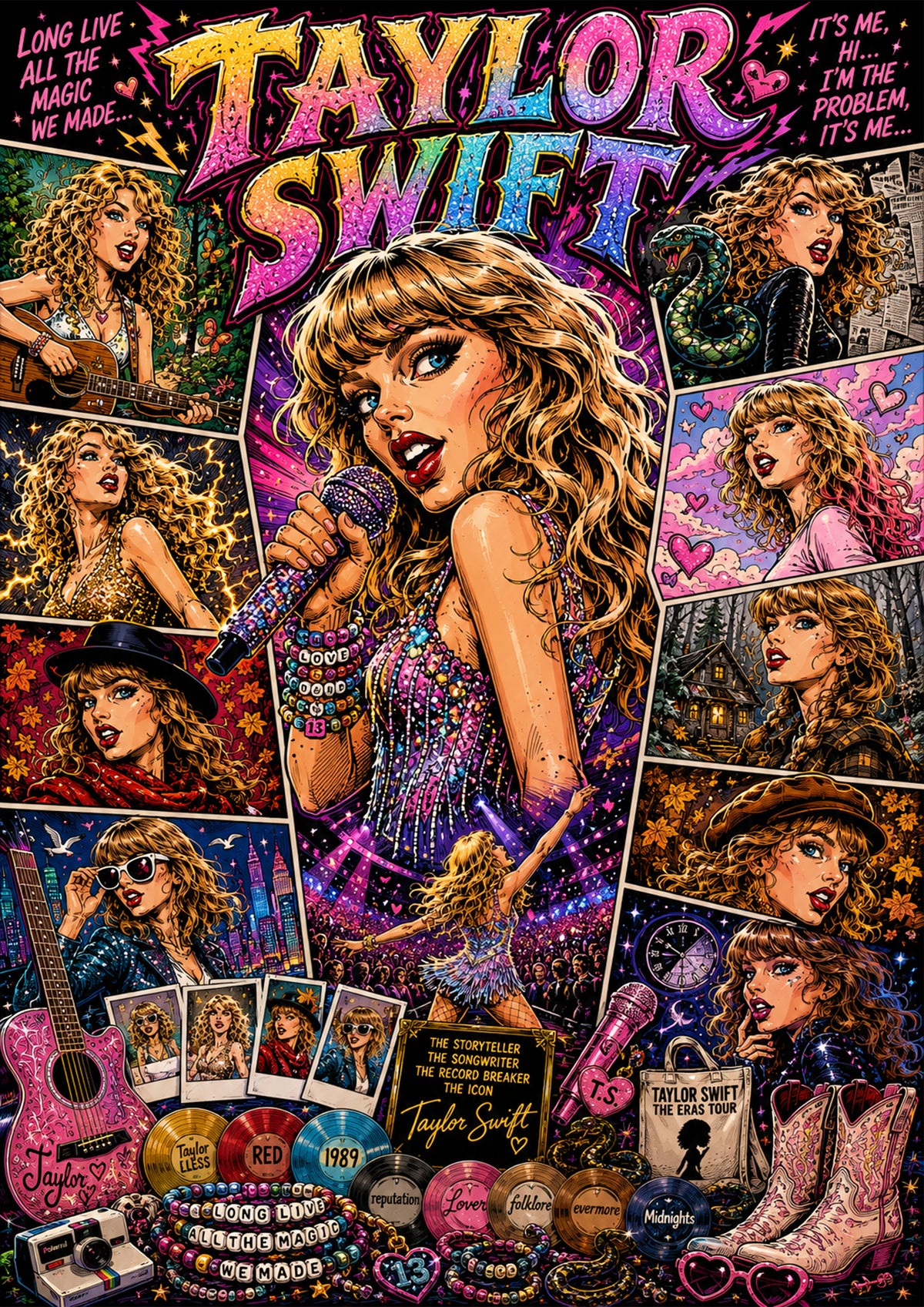 Taylor Swift | Music Legend Poster | Original Caricature Art