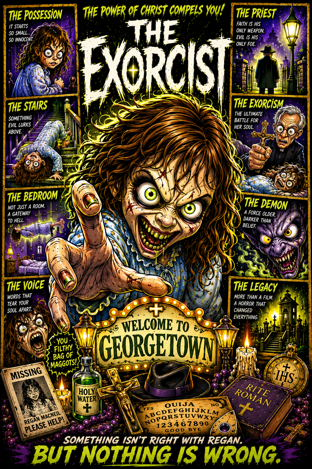 The Exorcist | Movie Legend Poster | Original Caricature Art