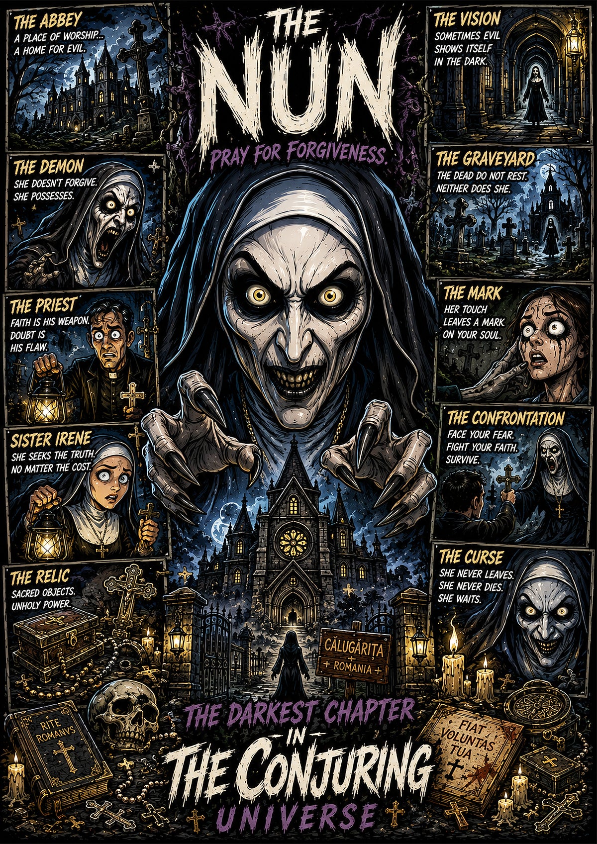The Nun | Movie Legend Poster | Original Caricature Art