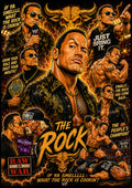 The Rock | Wrestling Legend Poster | Original Caricature Art