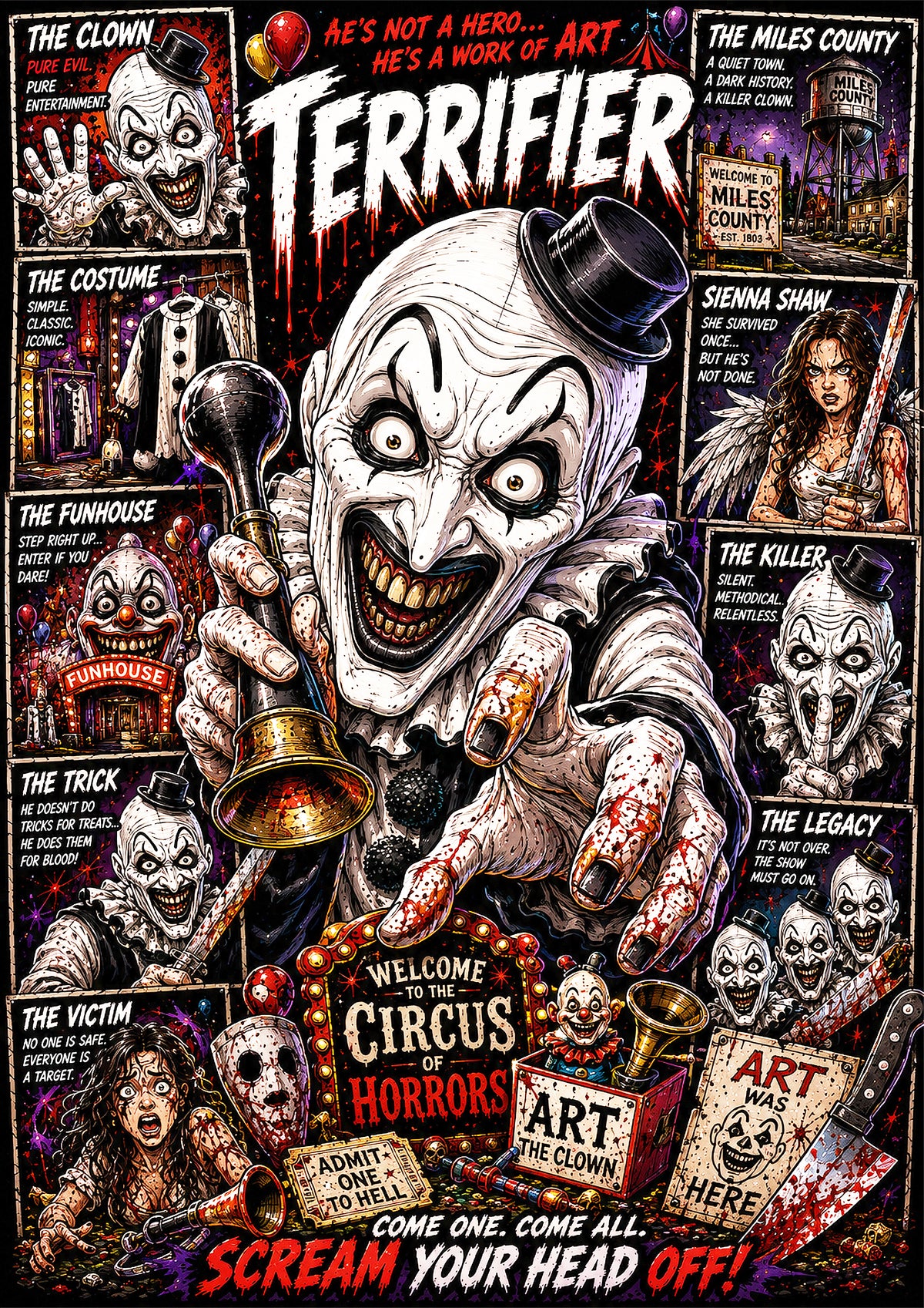 Terrifier | Movie Legend Poster | Original Caricature Art