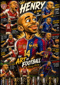 Thierry Henry | Football Legend Poster | Original Caricature Art