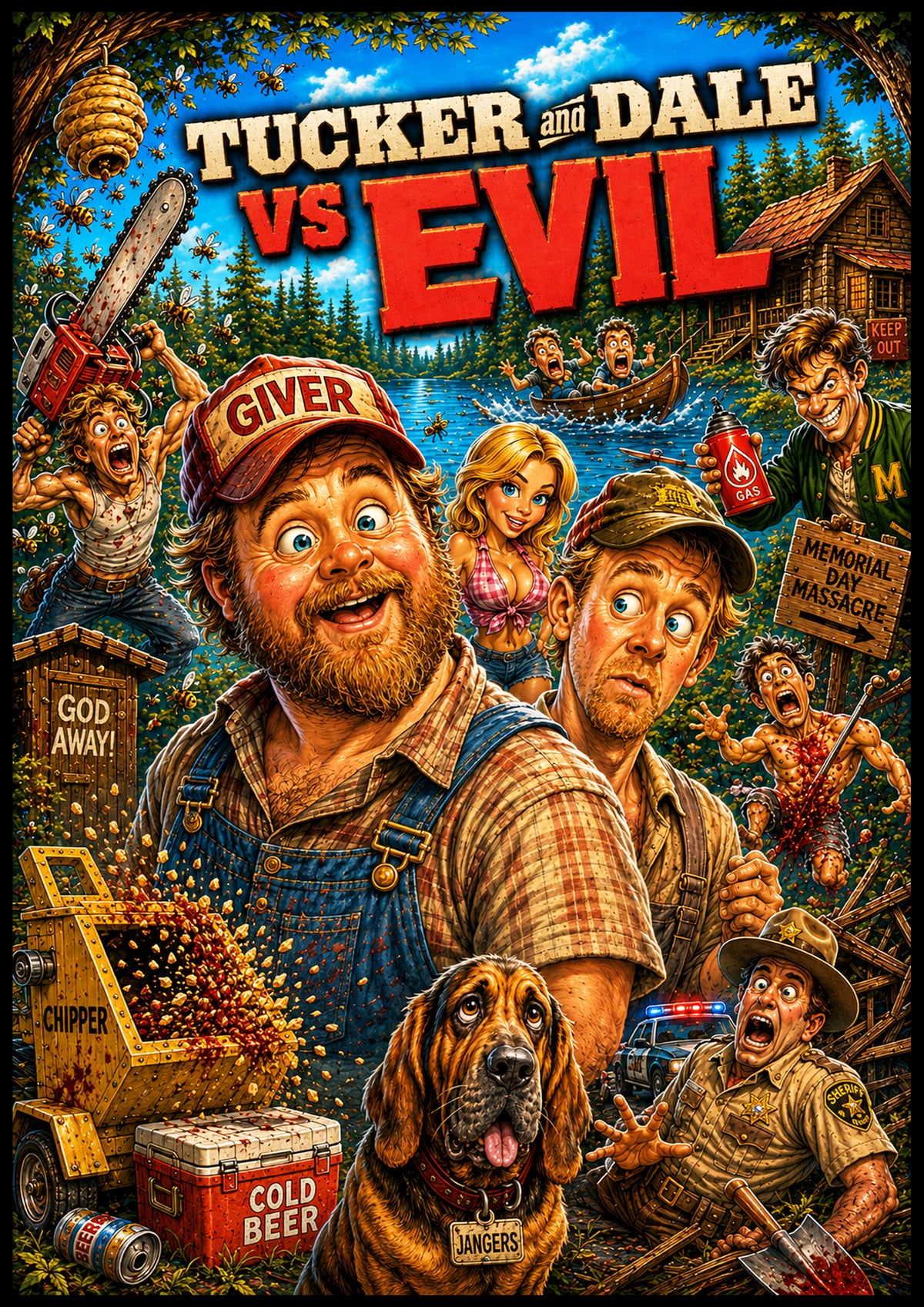 Tucker and Dale vs Evil | Movie Legend Poster | Original Caricature Art