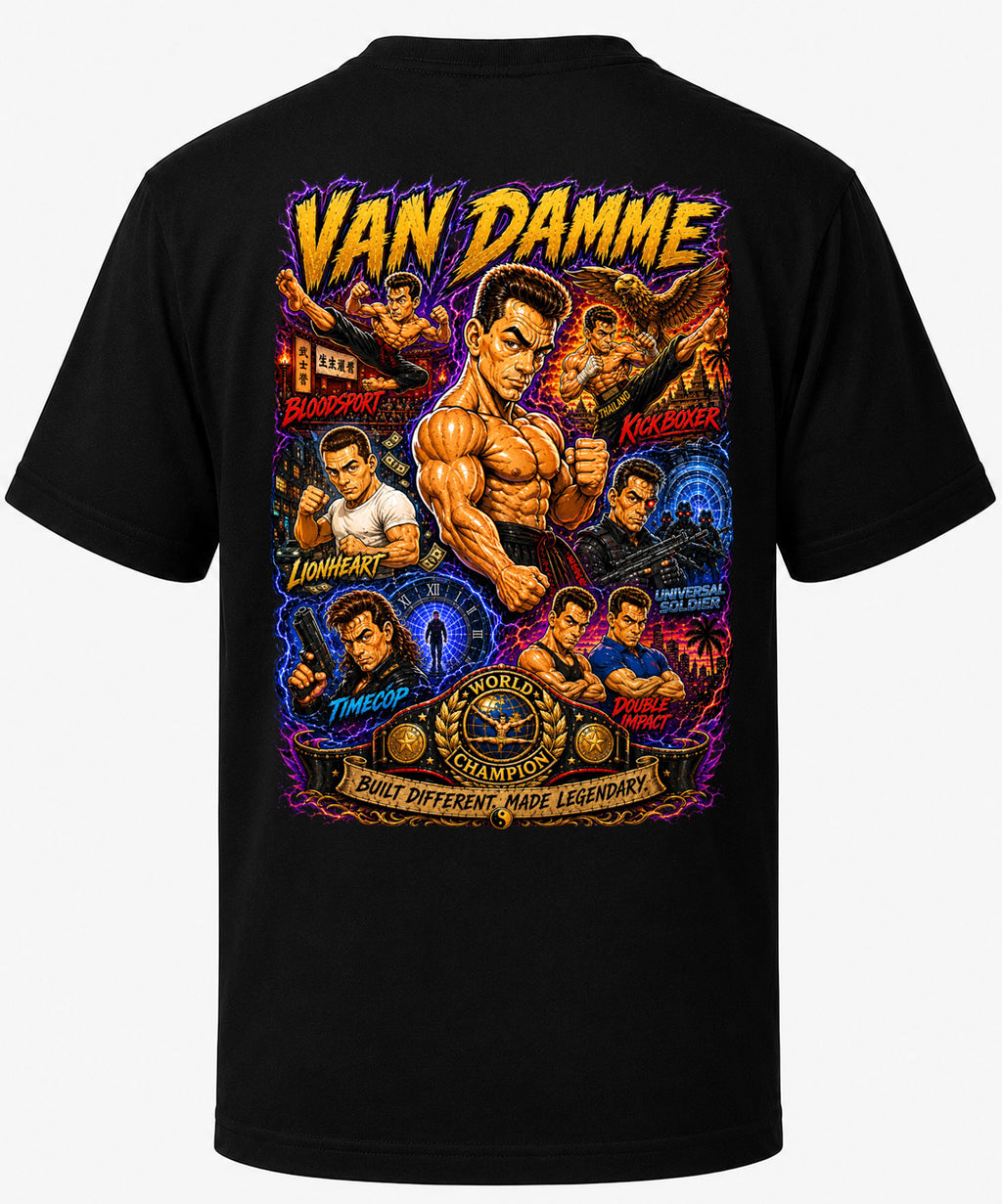 Jean-Claude Van Damme | Movie Legend T-Shirt | Original Caricature Art